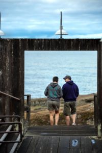 Start of pathway at Sea Ranch lodge. 