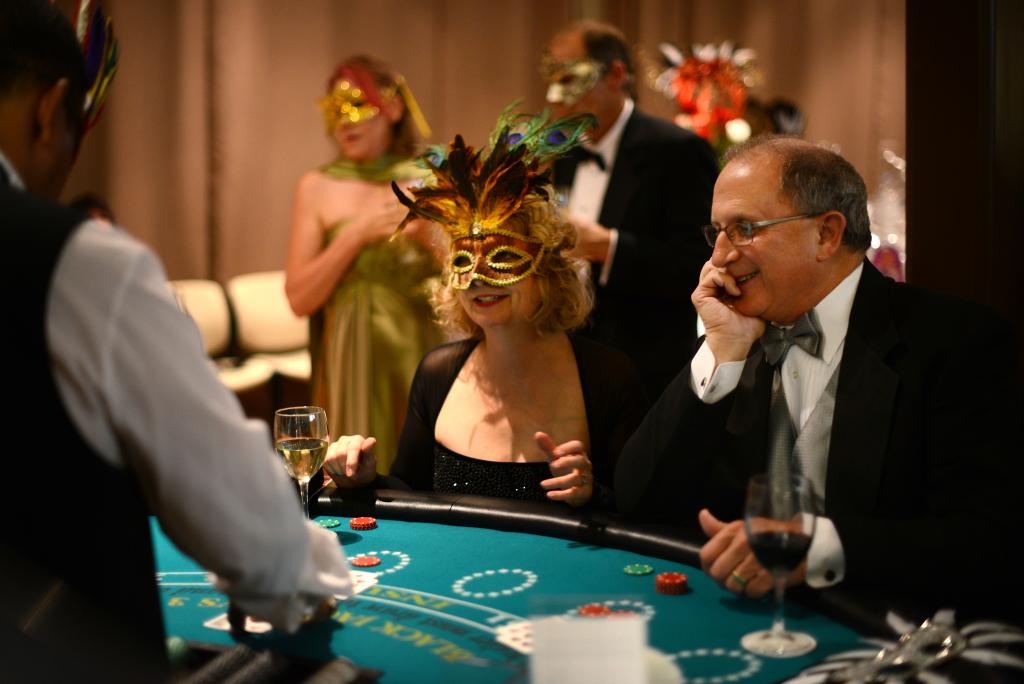 4 A Child Masquerade Ball Sonoma Kim Mceachron Left And John Evans At The Black Jack Table During 18th