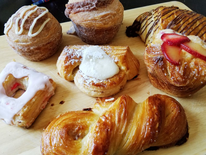 Cronuts, morning bun, croissants, and other pastries from Bright Bear Bakery in Petaluma. Heather Irwin