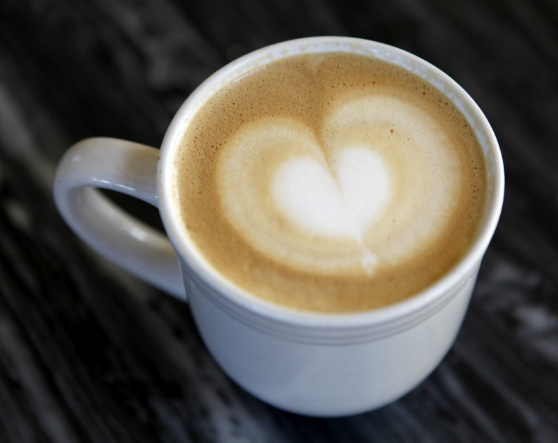 A cup of cappuccino at Gold Coast Coffee and Bakery in Duncans Mills, California on Tuesday, September 13, 2011. (BETH SCHLANKER/ The Press Democrat)