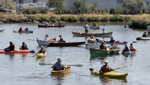 Free paddling in Petaluma. (photo by Mark Aronoff)
