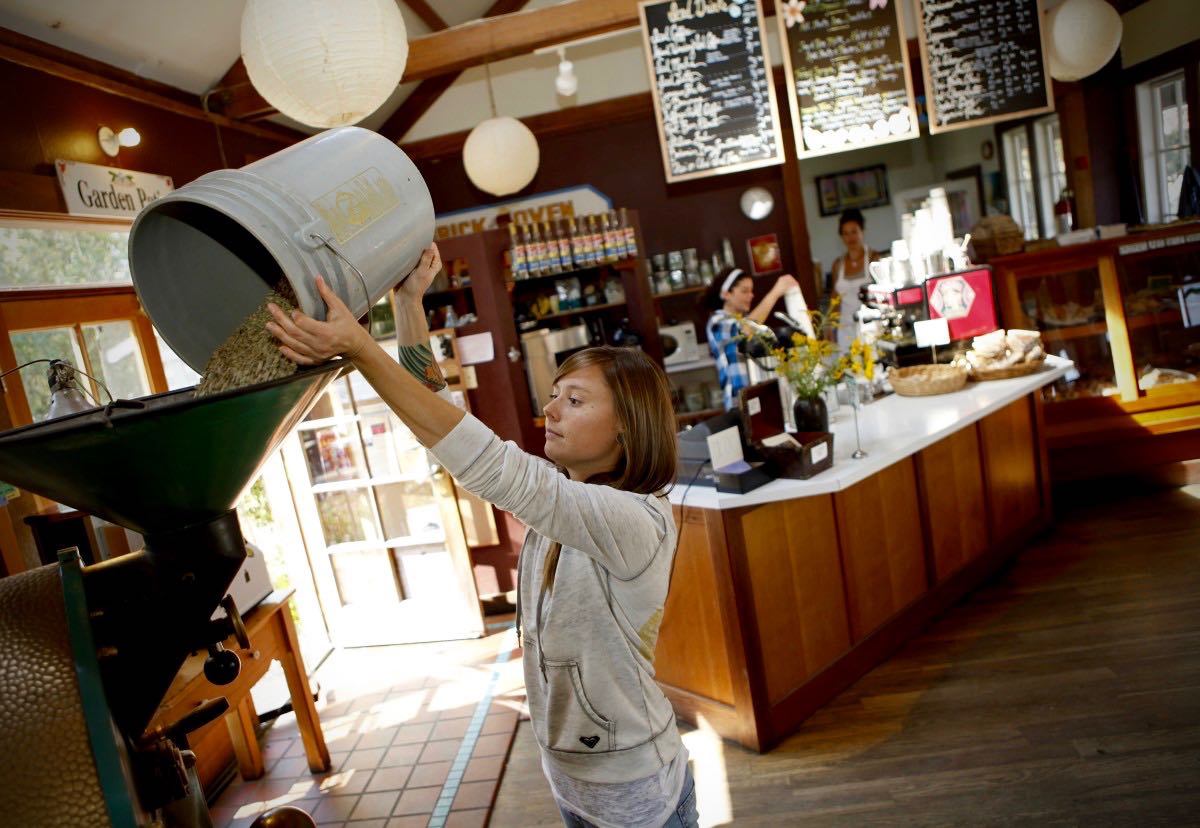 Stop in for a cup of Gold Coast’s finest house roasted coffee and pair it with a homemade pastry baked in the cafe’s wood fired oven. (Beth Schlanker / The Press Democrat)
