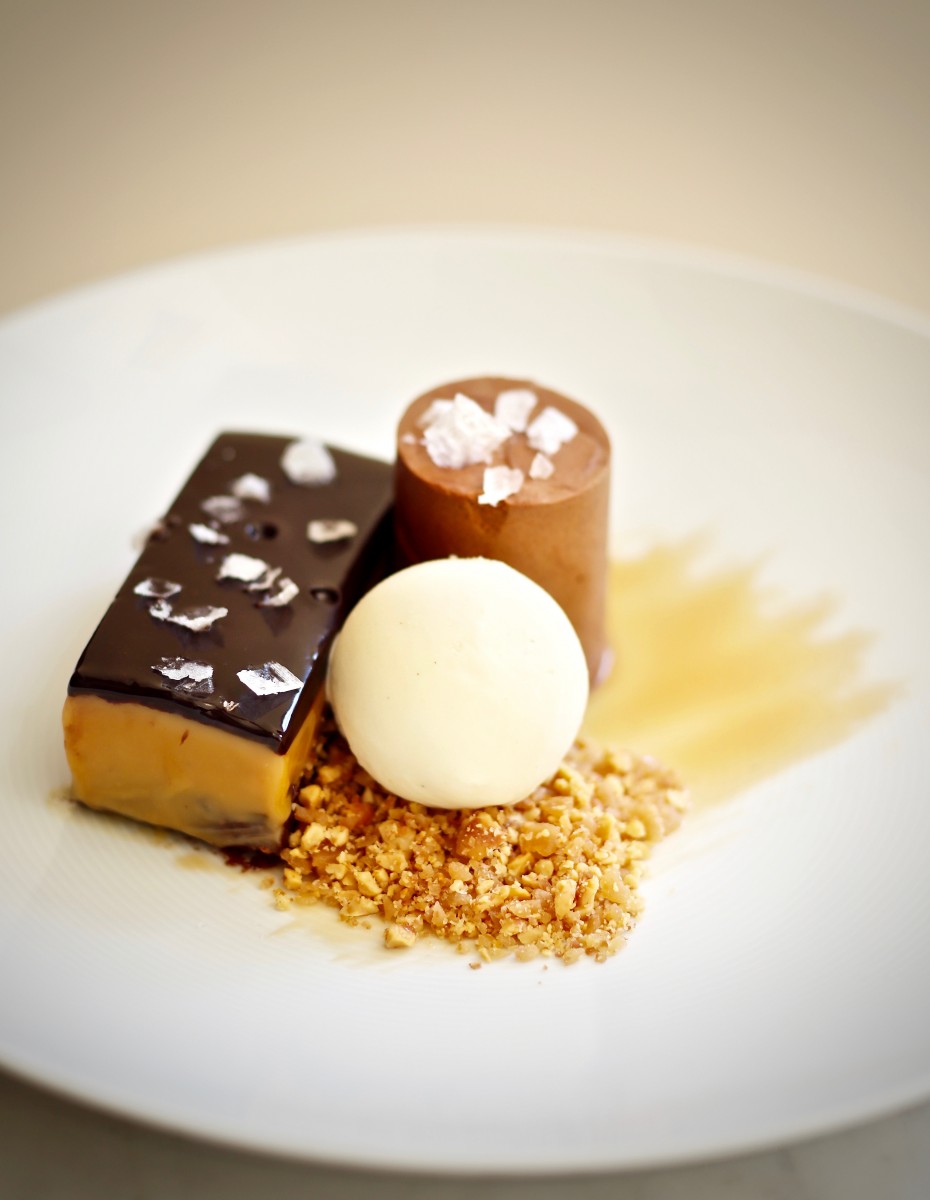 A decadent dessert at Chalkboard restaurant in Healdsburg. (Photo by Conner Jay)