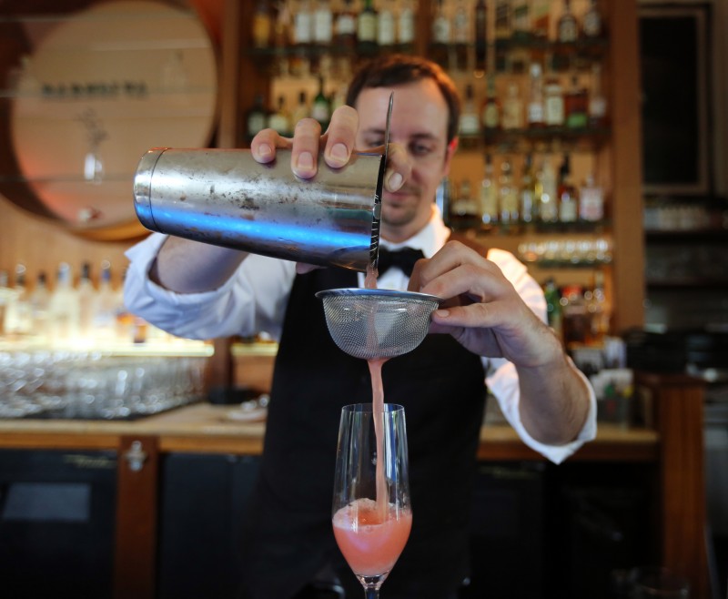 George Klemme makes a "Bitches of the Seizime," at Barndiva in Healdsburg, Friday, July 10, 2015. (CRISTA JEREMIASON