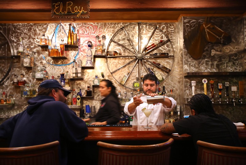El Farolito owner Pedro Diaz mixes a margarita at El Farolito, in Healdsburg on Wednesday, August 20, 2014. El Farolito, which also has a location in Windsor, has been selected as the best place to have Mexican food. (Christopher Chung/ The Press Democrat) Best Of Sonoma County Mexican Food El Farolito