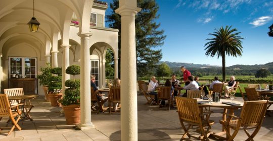 Patio at Chateau St. Jean in Sonoma, California