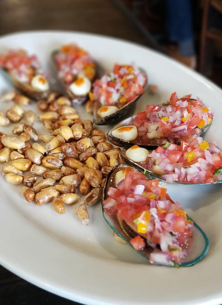 Green mussels at Sazon Peruvian resaurant in Sanat Rosa. Heather Irwin/PD