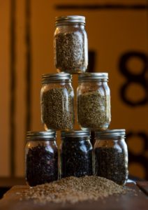 The Spirit Works distillery in Sebastopol uses whole grains for the mash, then add locally-sourced botanicals such as coriander, citrus, cardamom, and angelica for their gin recipe. (photo by John Burgess)