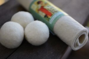 Dryer balls and a dish drying mat by Sonoma Wool Company at Pozzi Ranch located on the hills overlooking the town of Bodega. (Erik Castro / For The Press Democrat)