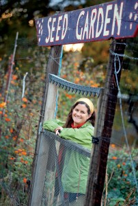 Sara McCamant, co-founder of the West County Community Seed Exchange, at the seed garden in Sebastopol.