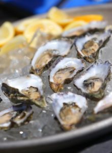 Fresh raw oysters on ice at Hog Island Oyster Company, in Marshall. (Christopher Chung/ The Press Democrat)