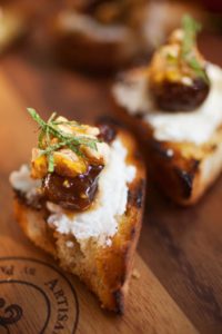 Bellwether Farms ricotta and local olive oil and crostini with Humboldt Fog chevre and figs are among Firefly Catering's farm-inspired specialties.