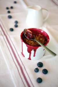 A mixed berry crisp made by pastry chef Jenny Malicki at Spinster Sisters restaurant in Santa Rosa. (photo by Beth Schlanker)