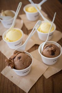 At Shed, customers can eat-in or buy food to go and purchase these homemade ice creams with flavors that change with the season. 
