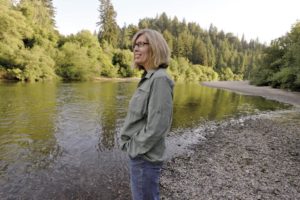 Laura Wilson, niece of Clare Harris, at Johnson’s Beach in Guerneville.