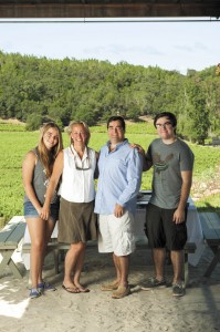 Hailey, left, Kathleen, Paul and Jack pose for a casual family portrait.