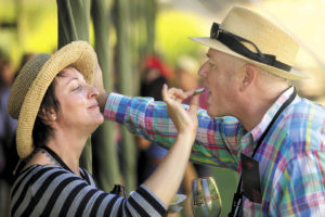 Monica Yost of Sonoma and Brian Reagan of San Francisco share the culinary delights at last year's Taste event. (Kent Porter)