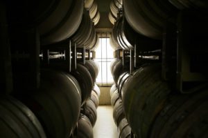 Barrels sit inside the Punchdown Cellars in Santa Rosa on Thursday, July 17, 2014. (Conner Jay/The Press Democrat)