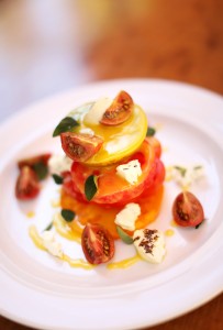 Heirloom tomato salad at The Girl and the Fig in Sonoma. (Conner Jay/The Press Democrat)