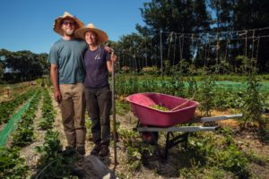 Emily Mendell and Ian Healy, of Handlebar Farms.