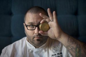 Executive Chef Shane McAnelly at Chalkboard Restaurant in Healdsburg. 