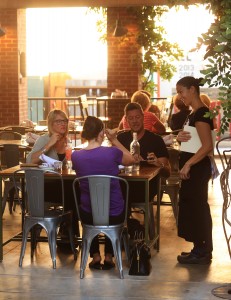 The patio at Campo Fina in Healdsburg. (Photo by Kent Porter)