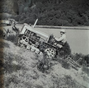 Leno Martinelli working Jackass Hill with the trailer. 