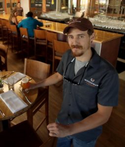 Seth Wood, co-owner at Woodfour Brewing Company in The Barlow in Sebastopol. (photo by Crista Jeremiason)