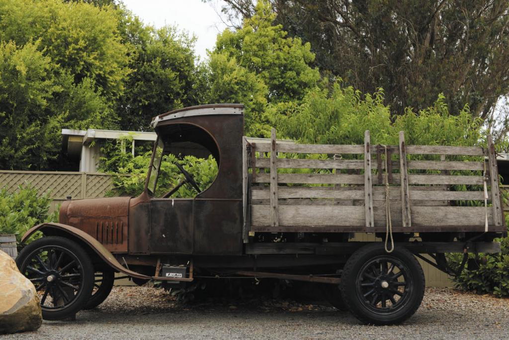 A 1923 Ford Model-T owned by Art Paul of Graton Ridge Cellars in Sebastopol doesn't run, but it does amuse tasting room visitors.