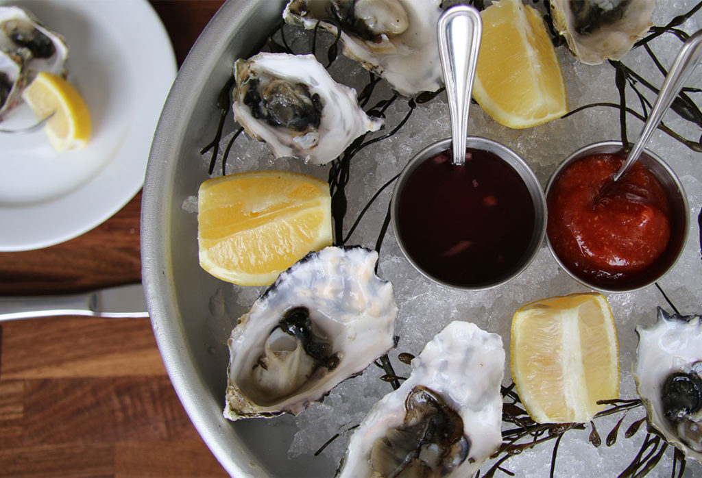 Oysters at Sonoma Grille in Sonoma, California .Photo: Heather Irwin.