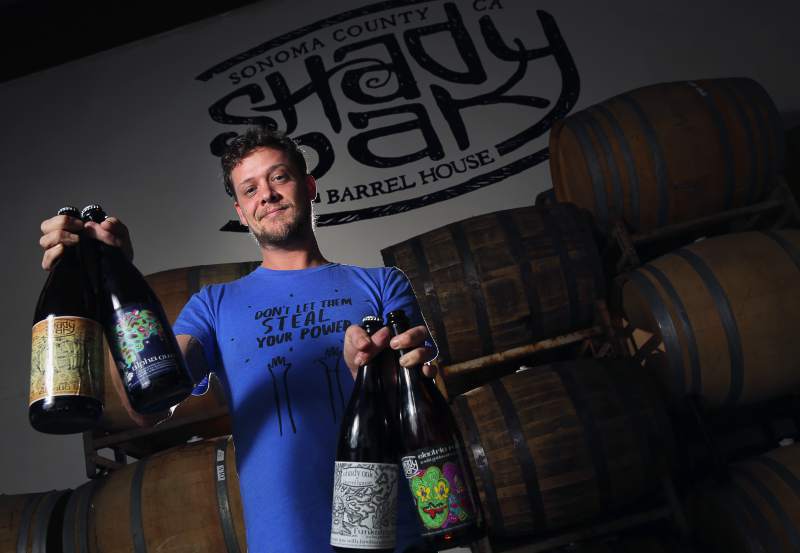 Steve Doty is the one-man show producing beer for his Shady Oak Barrel House in Santa Rosa. (Christopher Chung/ The Press Democrat)