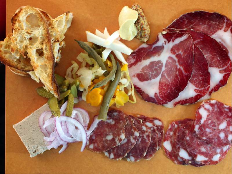 The Butcher's Board served at Central Market in Petaluma. (Crista Jeremiason / The Press Democrat)