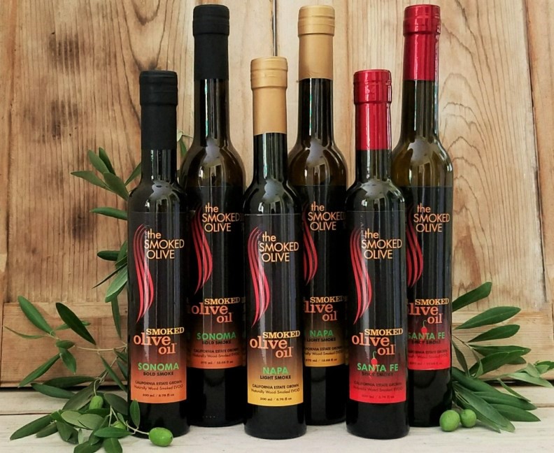 Selection of olive oils from The Smoked Olive in Petaluma. (Photo courtesy of The Smoked Olive)