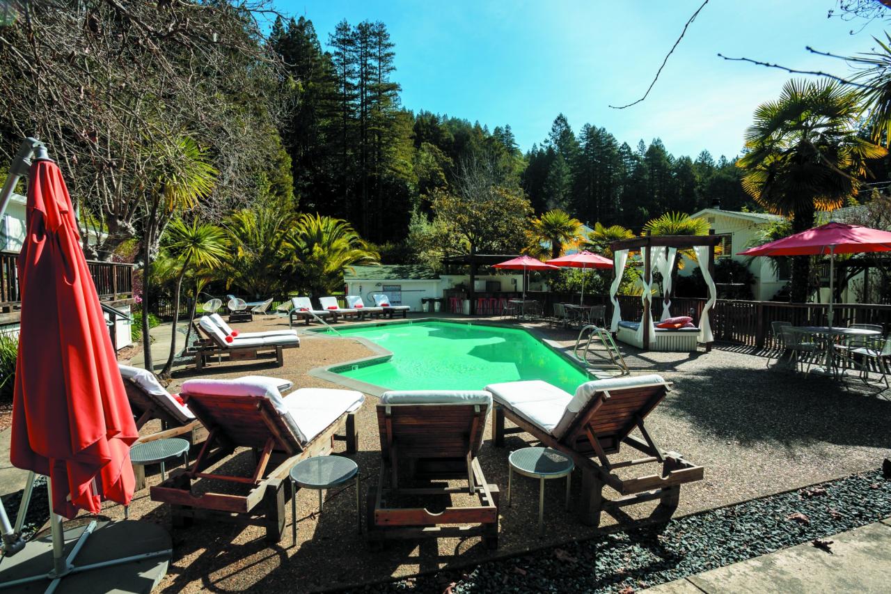 The saltwater pool at Luedtke’s boon hotel + spa.