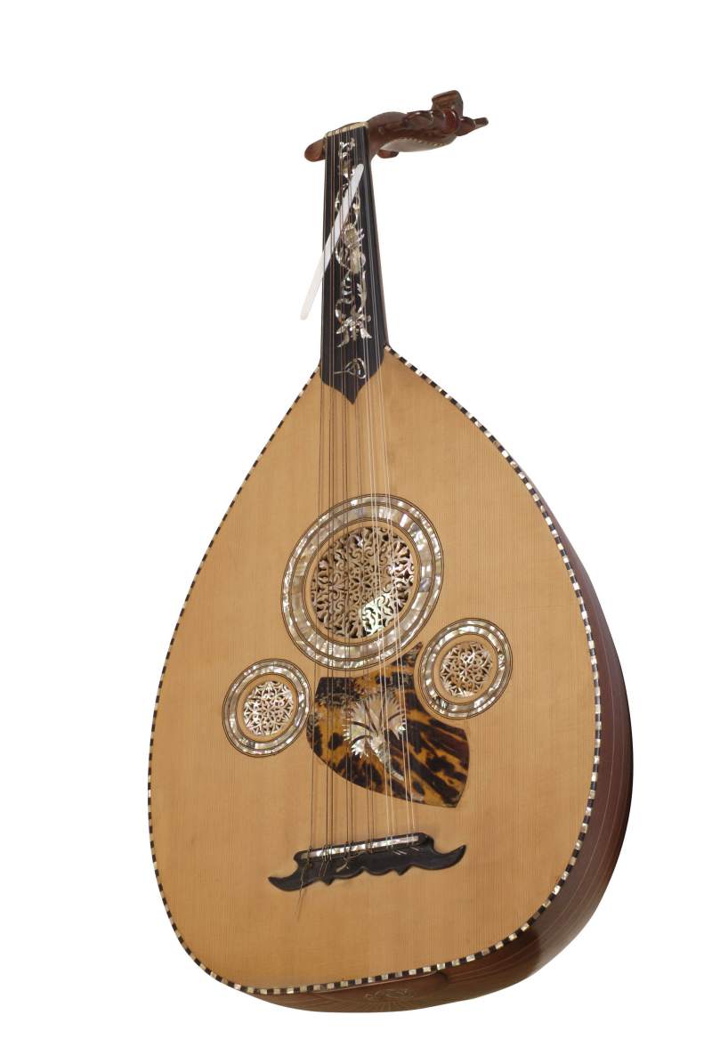 The oud — rhymes with “food” — has been in existence for thousands of years. It is one of the oldest stringed instruments in the world, and there are references to it going back to 3,000 B.C. The oud probably originated in the Middle East, perhaps in Mesopotamia (the region that is now Iraq). Part of the Sonoma County Museum exhibit, ‘Medieval to Metal: The Art and Evolution of the Guitar." 