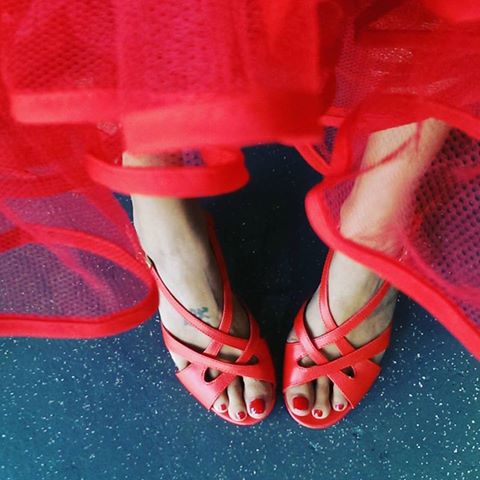 Brightly colored petticoats add extra oomph to dresses and skirts.