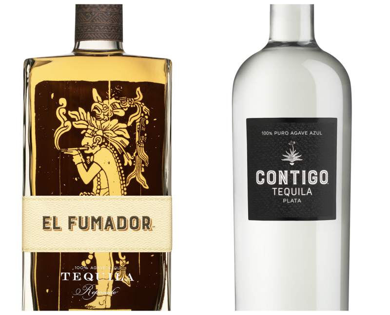 Two tequilas being offered by Donny Sebastiani.