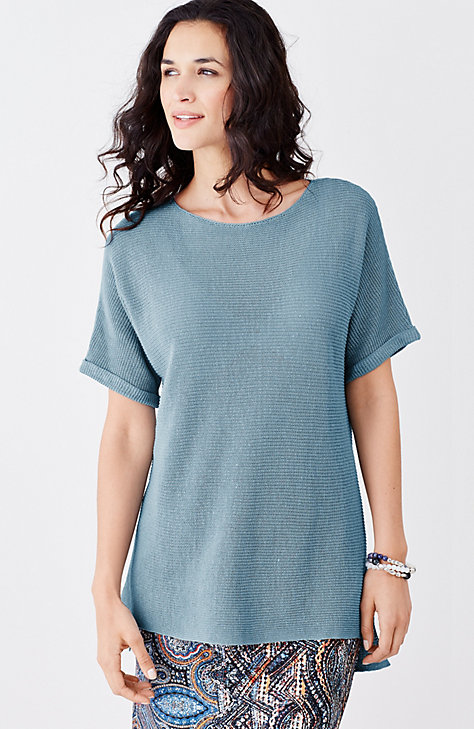 Airy Blue Light Linen and Rayon Pullover from J. Jill