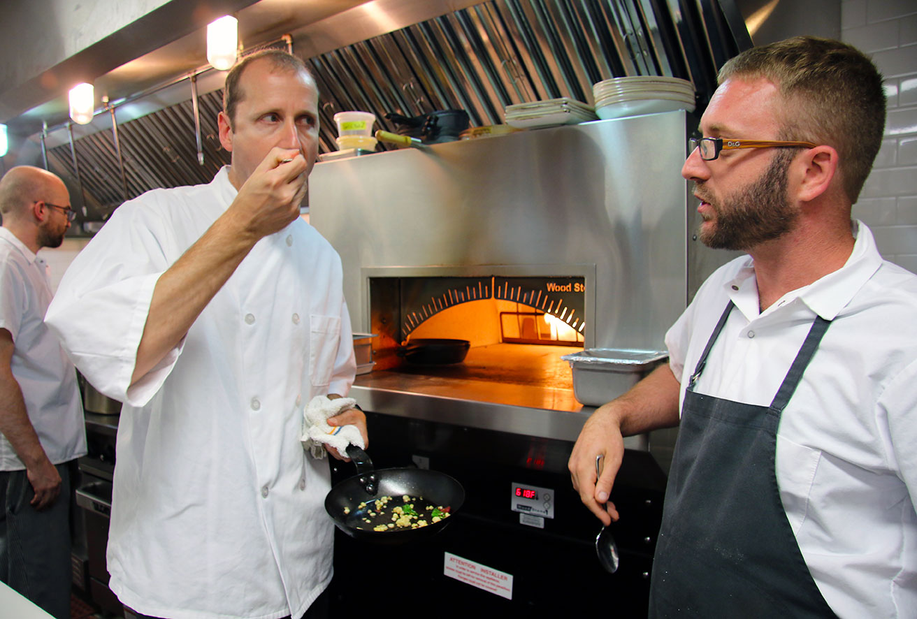 Executive Chef Bruce Frieseke and Chef de Cuisine Ben Davies at The County Bench in Santa Rosa. Heather Irwin/PD
