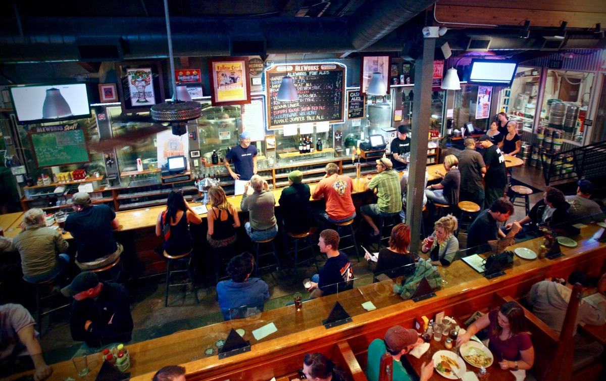 Third Street Aleworks is popular on Tuesday nights due to their specials in downtown Santa Rosa, August 17, 2010.