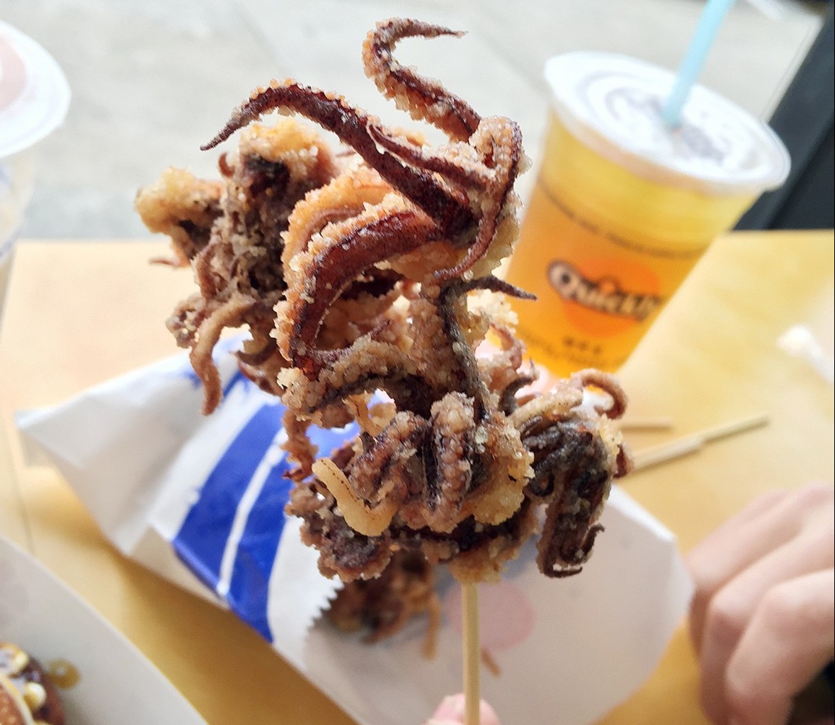PC:Biteclub Fried mini octopus at Quickly in Santa Rosa. Photo Heather Irwin. 2/15 