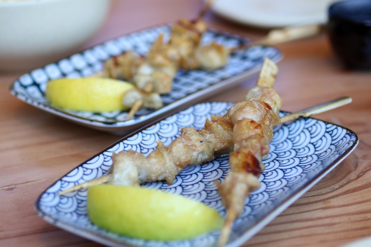 Chicken tail yakitori at Miminashi restaurant in Napa. (Photo by Heather Irwin)