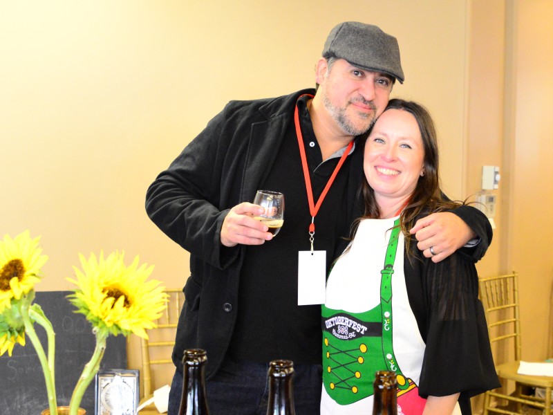 Joe and Jennifer Tucker of Ratebeer.com at the Funkendank Oktoberfest. (Photo by Tim Vallery)