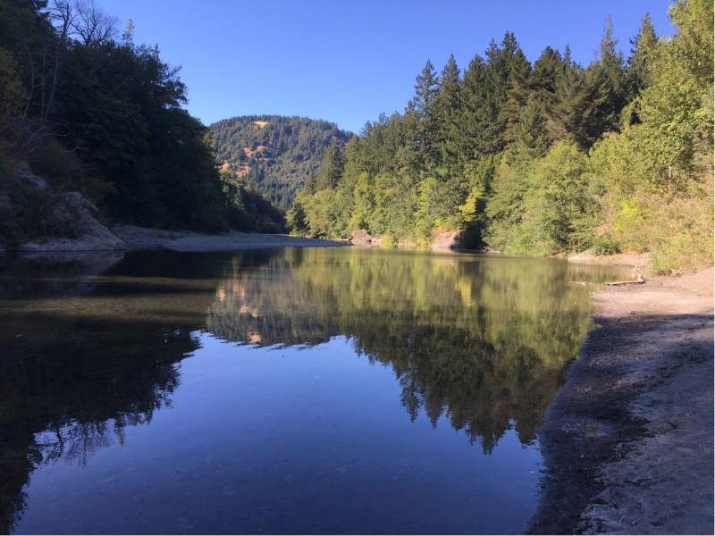 A.W. Way campground is about five miles upstream from the mouth of Mattole River, which is suitable for walks of all lengths. (Photo by Virginia Mason)
