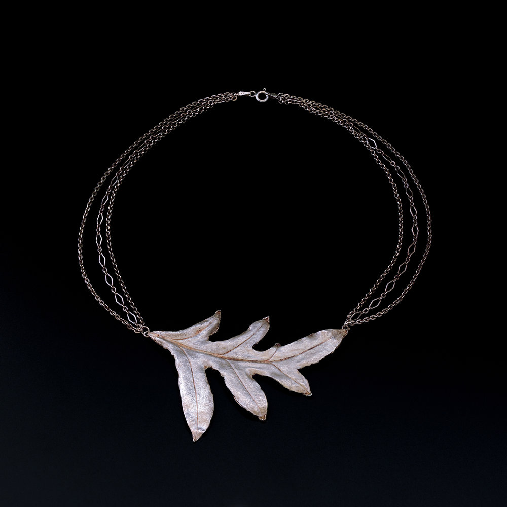 Fern Leaf Necklace by Michelle Hoting. Recycled Fine Silver. (Photo courtesy of Michelle Hoting)