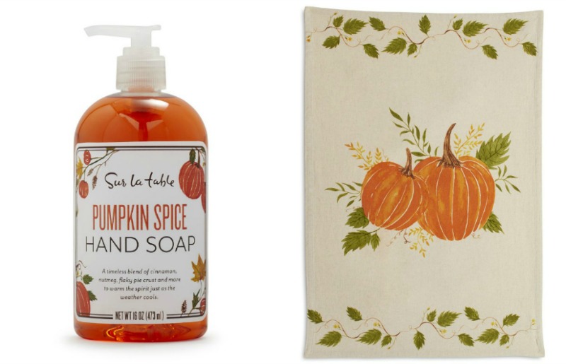 pumpkin soap and towels