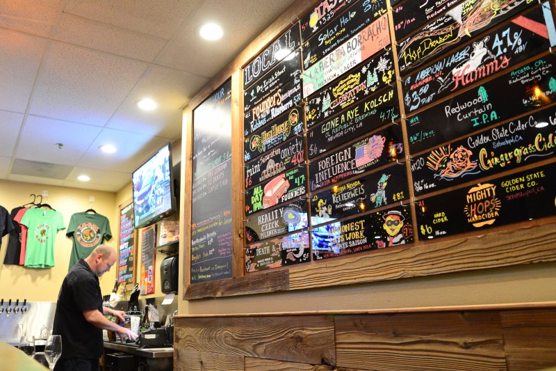 The Local Barrel tap list on November 21, 2016. (Photo by Tim Vallery)