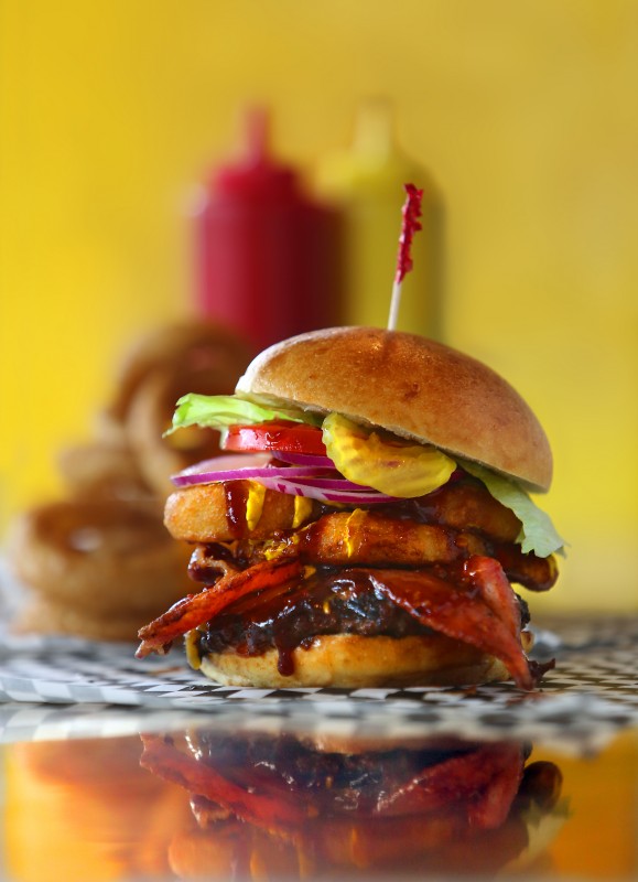 Best of Sonoma County: Burger, Superburger in Santa Rosa. The St. Helena Ave. Burger. (photo by John Burgess
