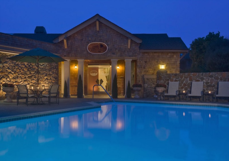 Heated pool at Bodega Bay Lodge.