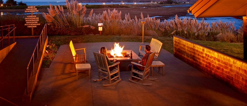 Drakes Fireside Lounge at the Bodega Bay Lodge.